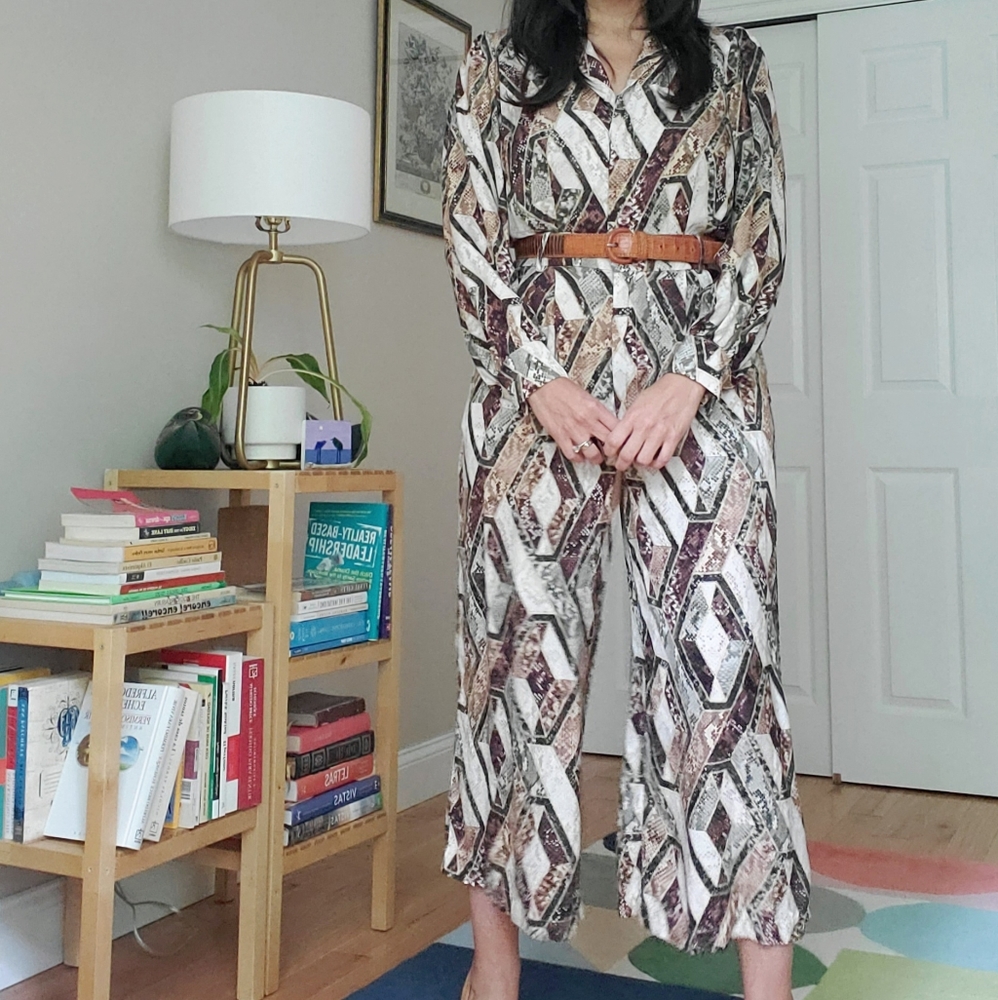 H&M Patchwork Print Jumpsuit
